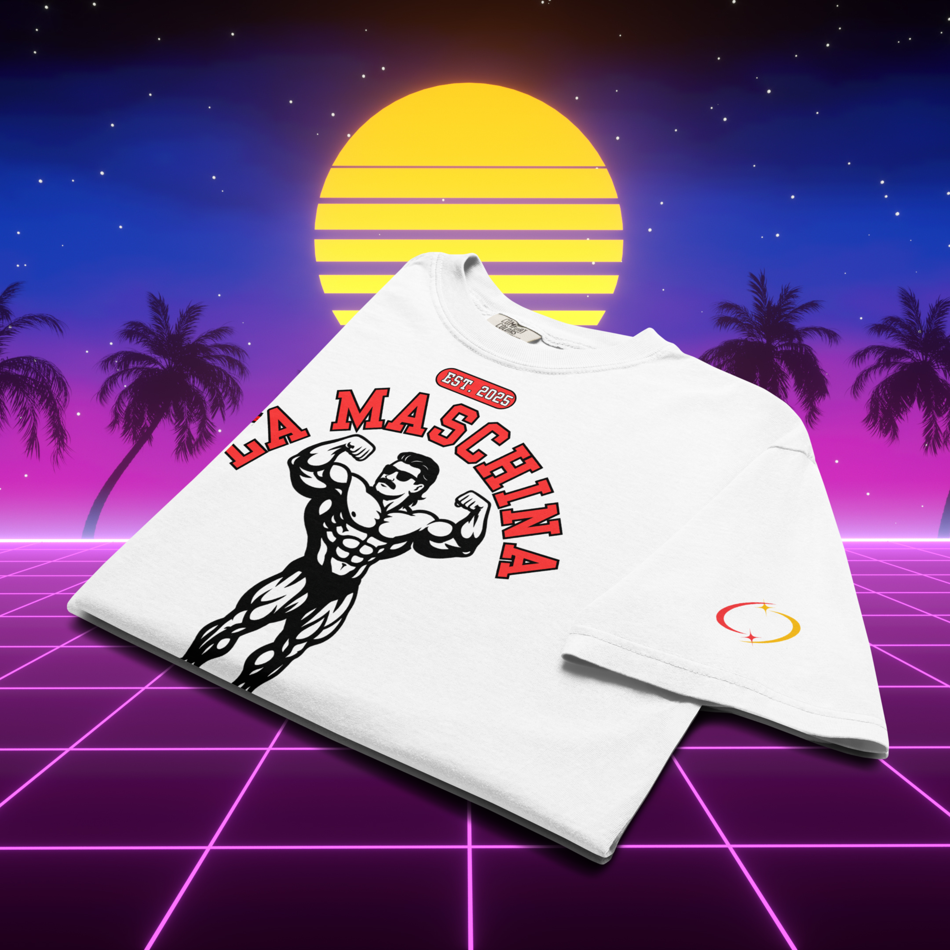 Muscle Mullet - Miami Weiß Shirt (Maschina Fit)