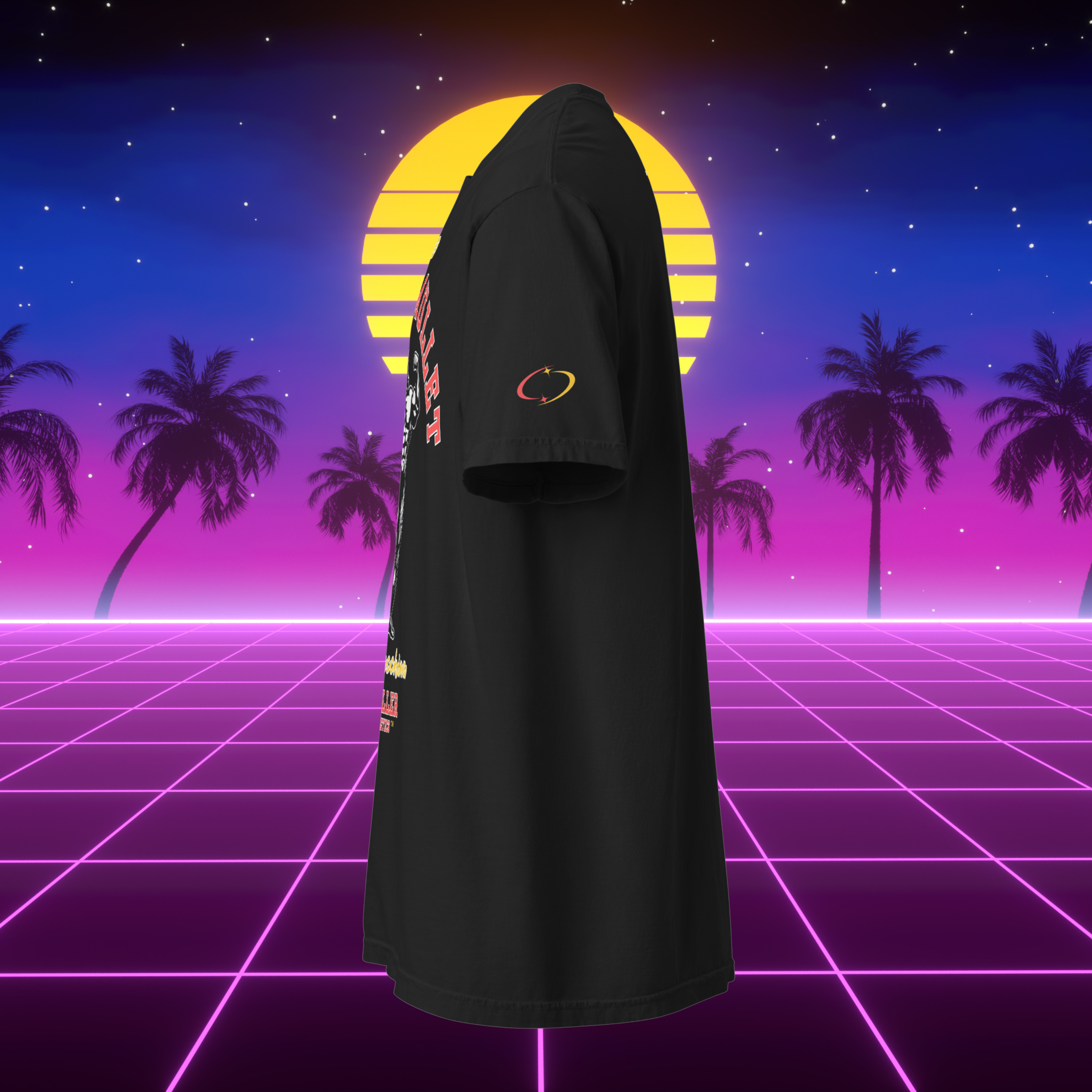 Muscle Mullet - Miami Black Shirt (Maschina Fit)