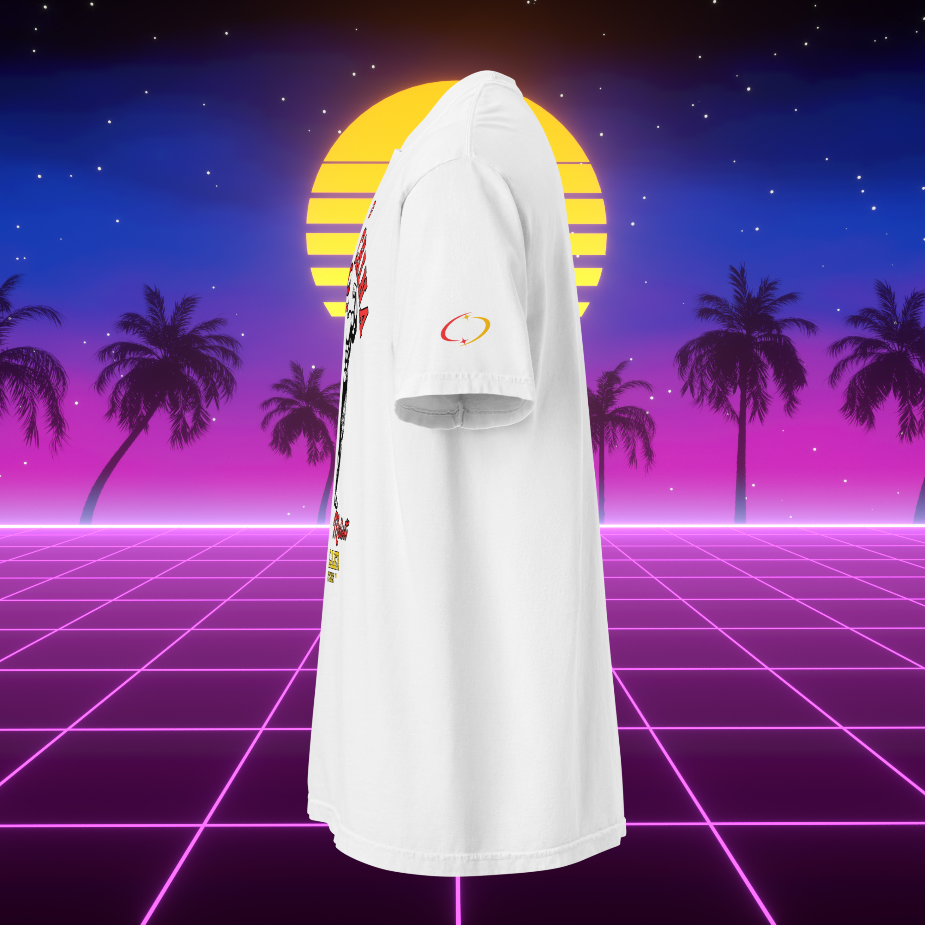 Muscle Mullet - Miami Weiß Shirt (Maschina Fit)