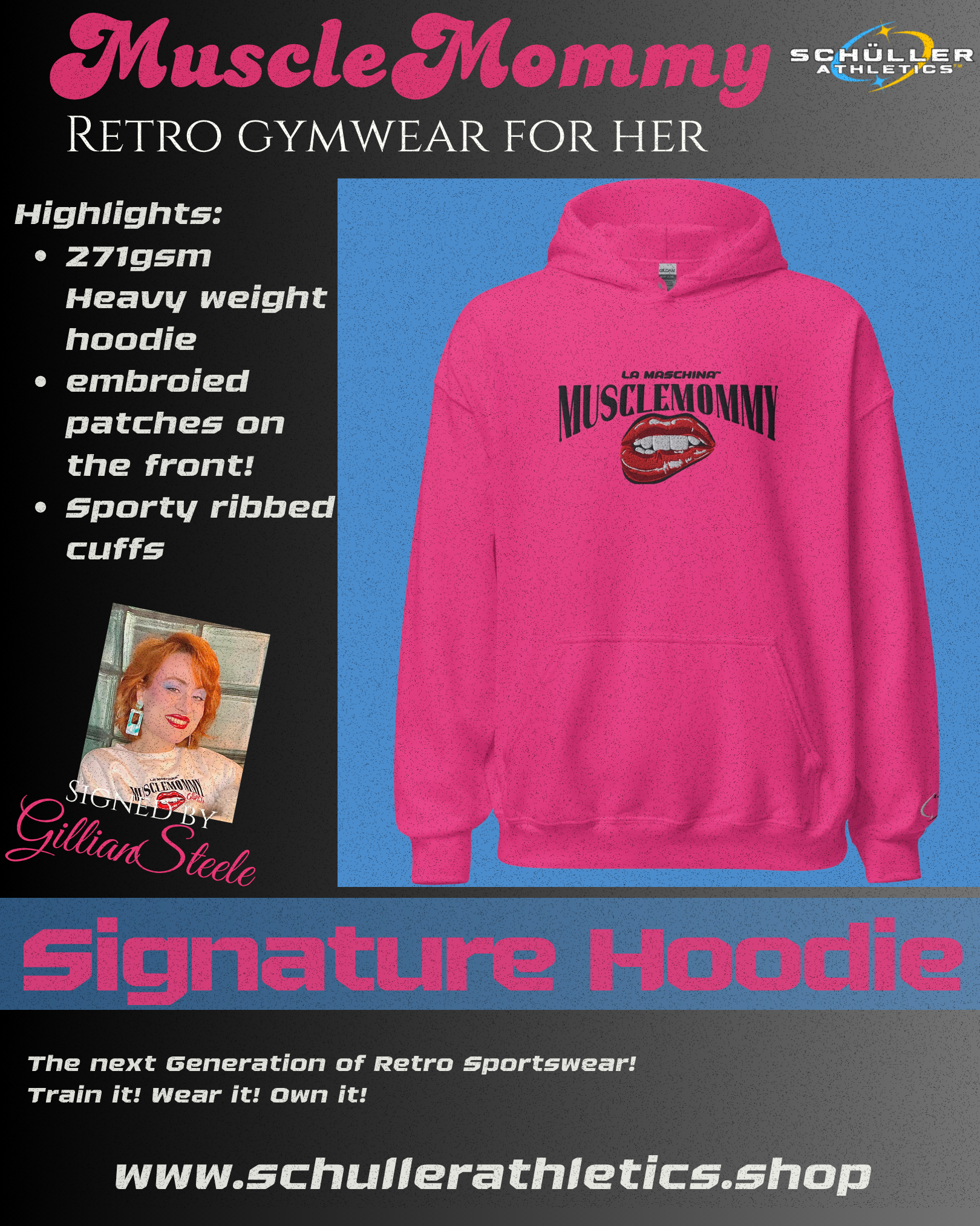Muscle Mommy by Gillian Steele - Signature Hoodie