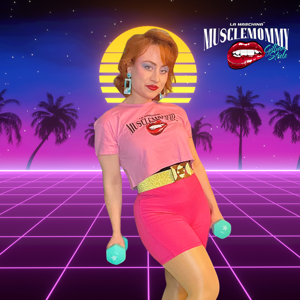 Muscle Mommy by Gillian Steele - Retro Crop Top