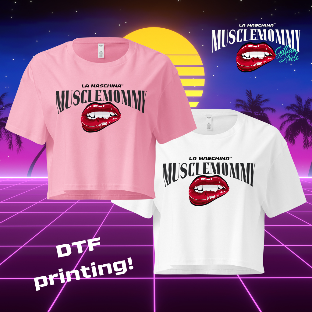 Muscle Mommy by Gillian Steele - Retro Crop Top