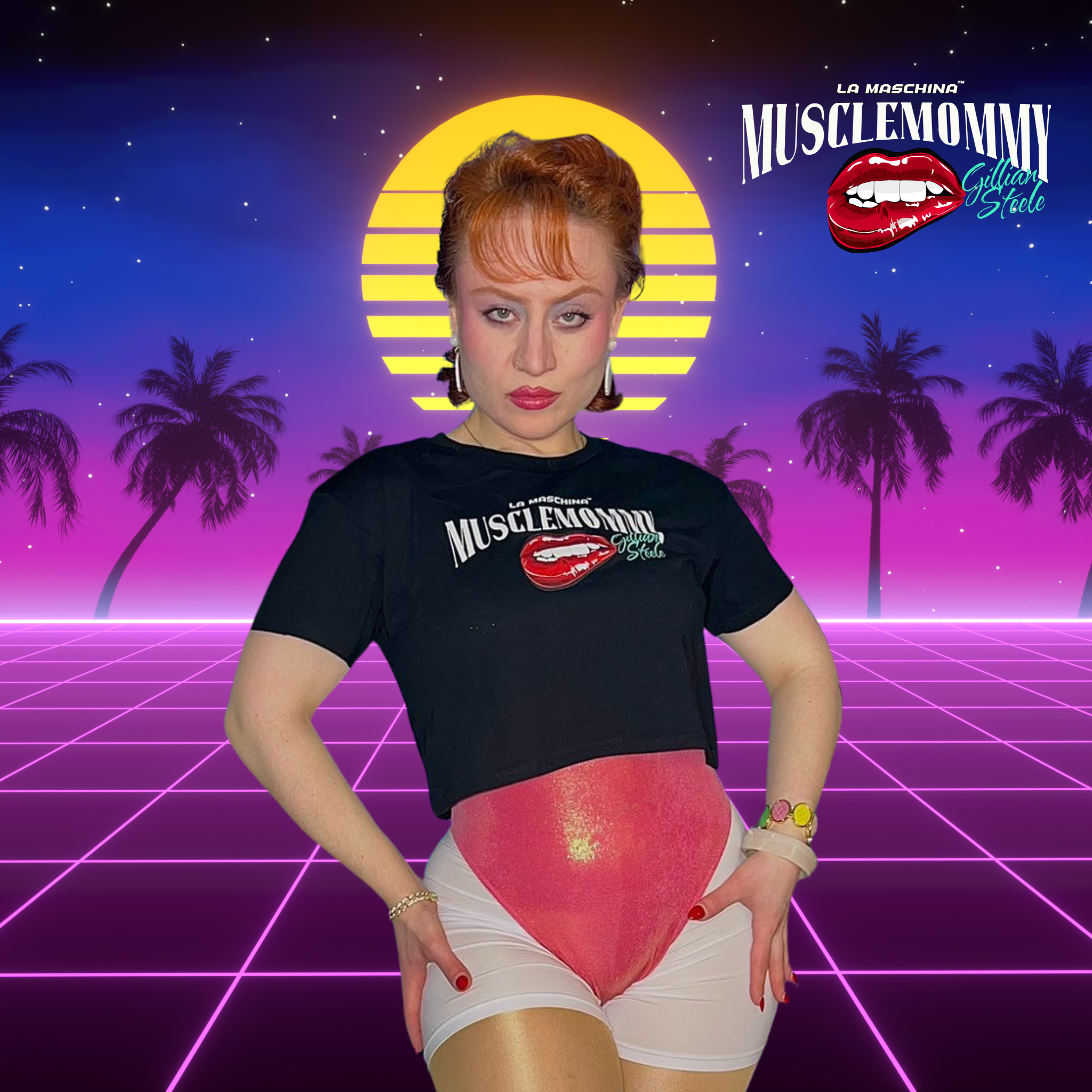 Muscle Mommy - Retro Crop Top