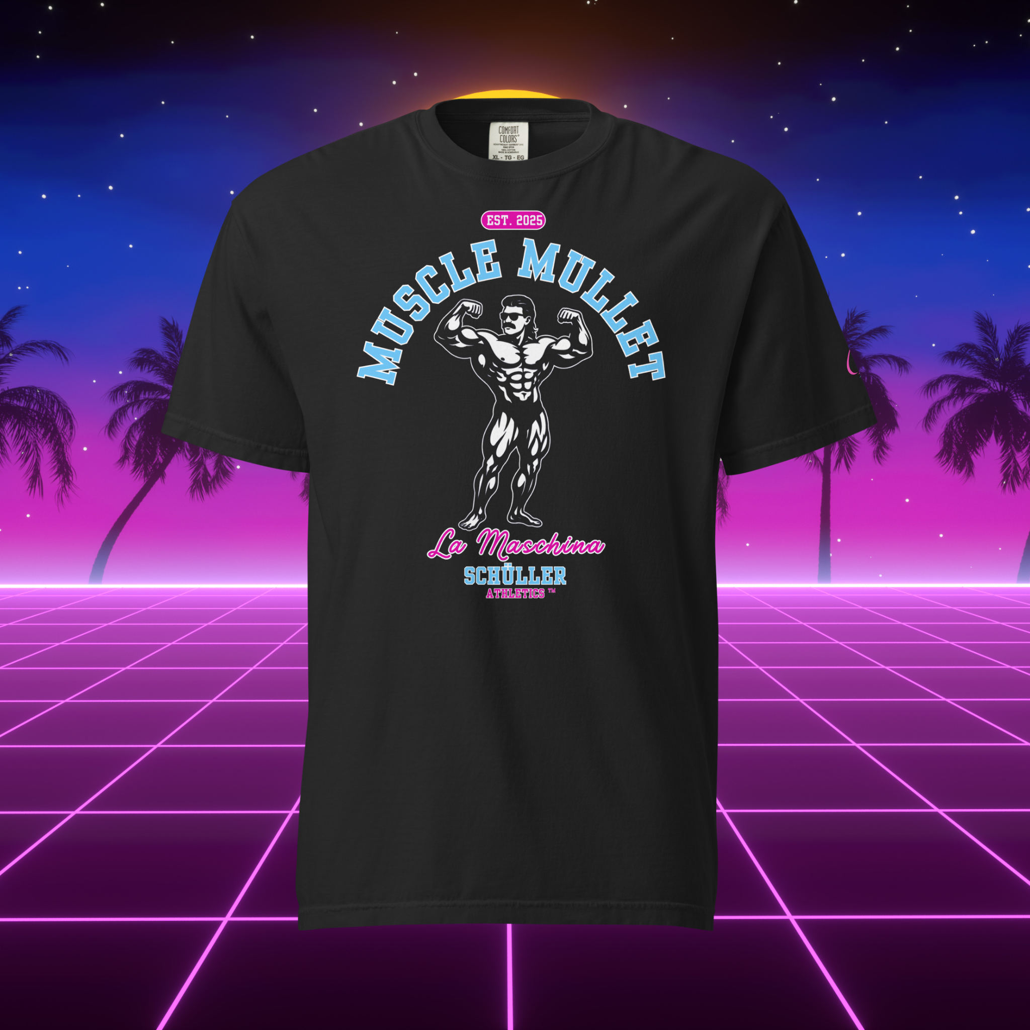 Muscle Mullet - Schwarze Traube Shirt (Maschina Fit)