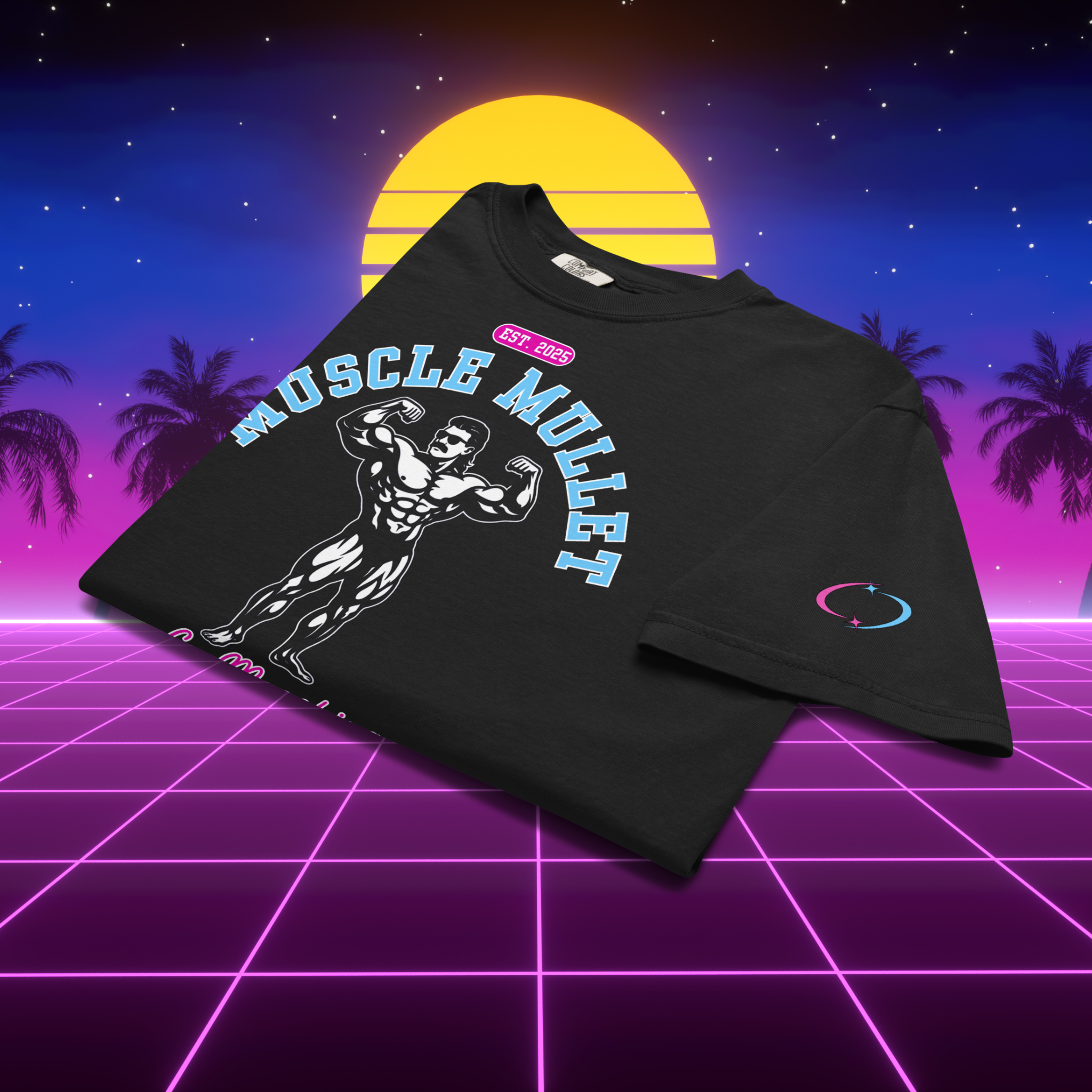 Muscle Mullet - Schwarze Traube Shirt (Maschina Fit)