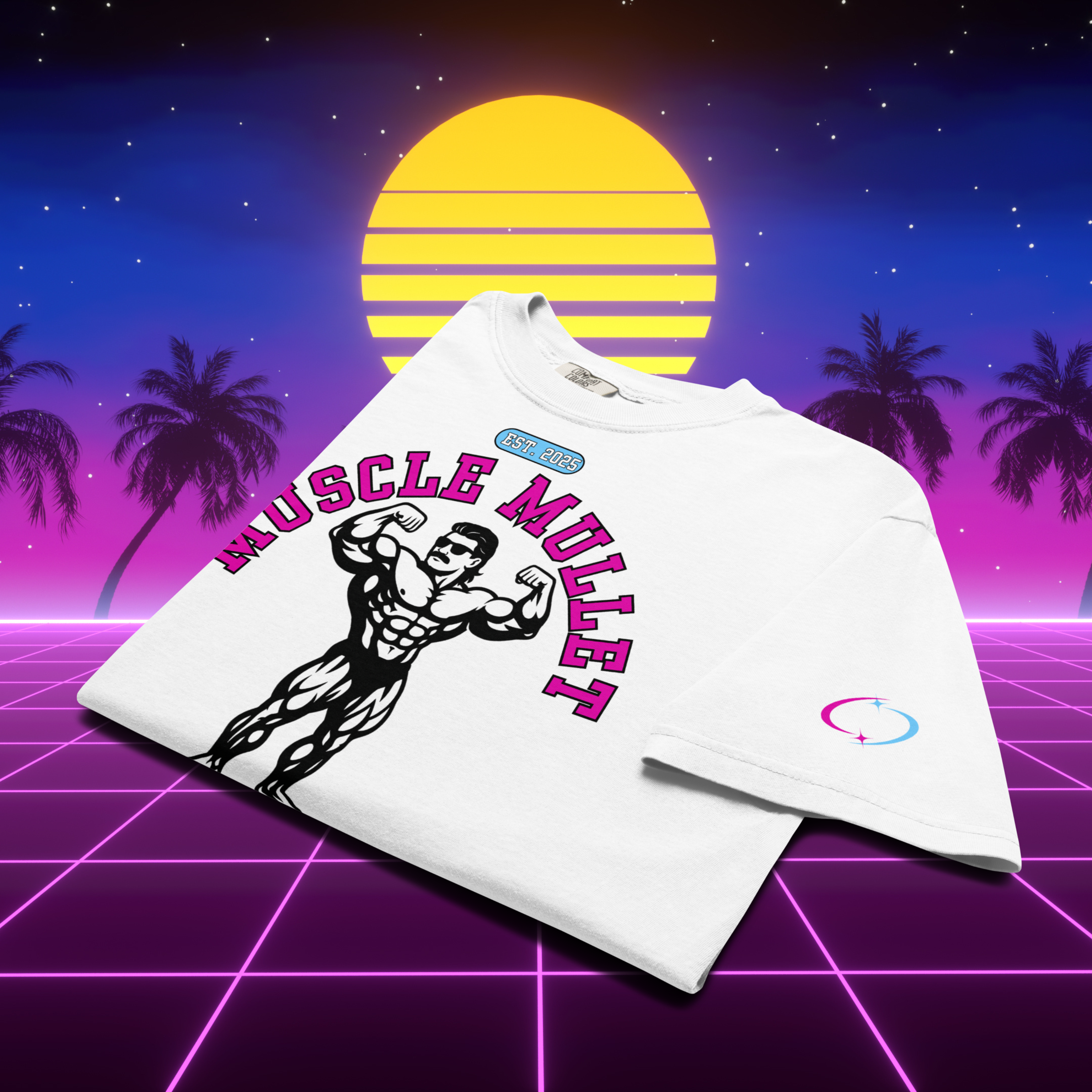 Muscle Mullet - Weiße Traube Shirt (Maschina Fit)