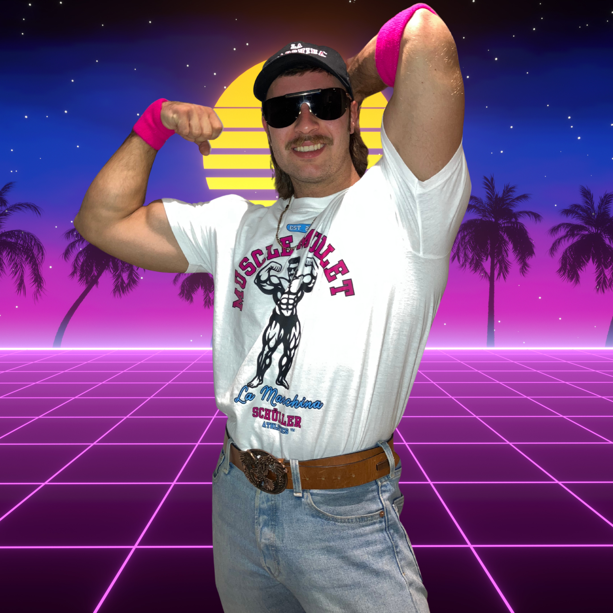 Muscle Mullet - Weiße Traube Shirt (Maschina Fit)