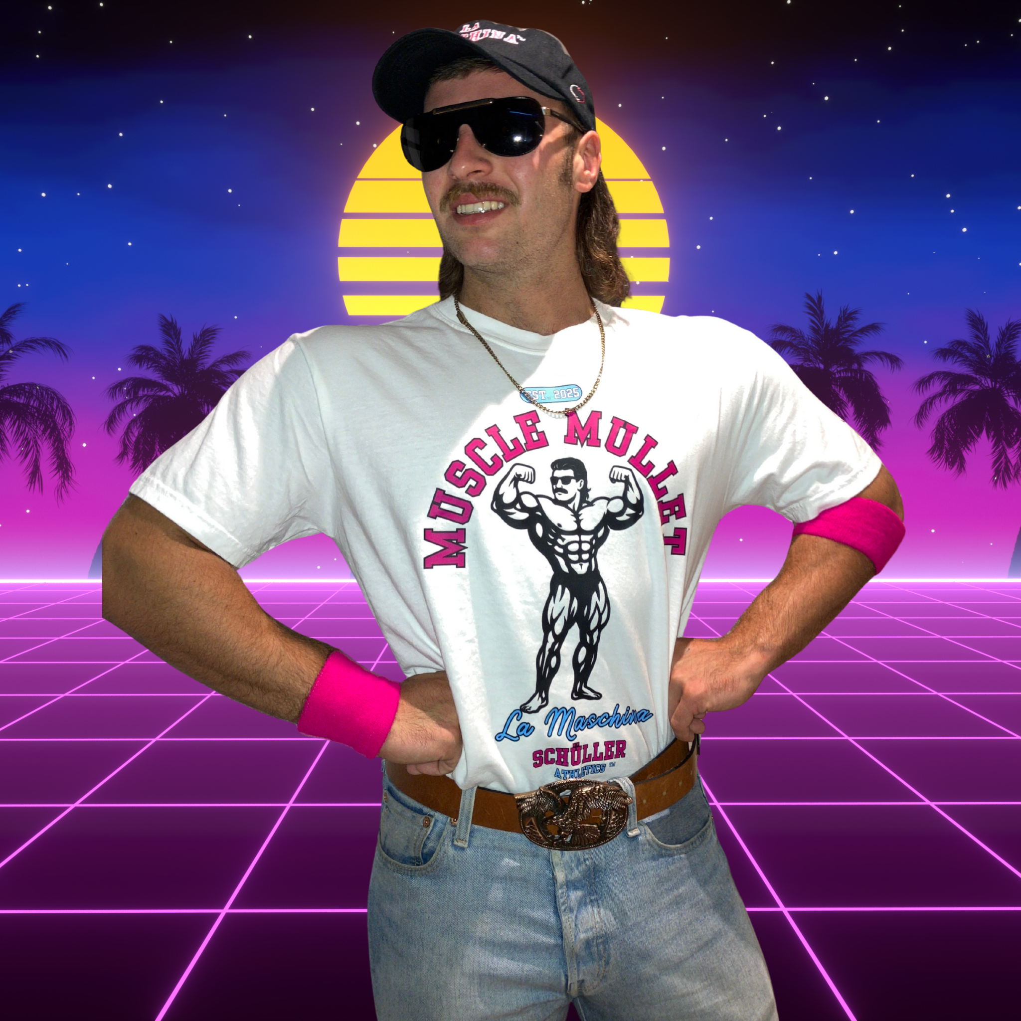 Muscle Mullet - Weiße Traube Shirt (Maschina Fit)